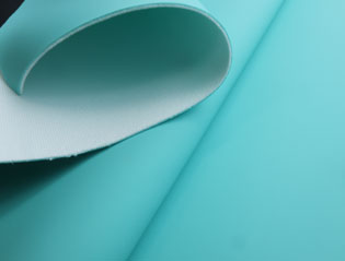 Light blue silicone leather